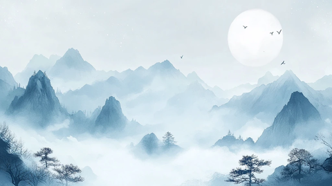 诗意古风水墨山水