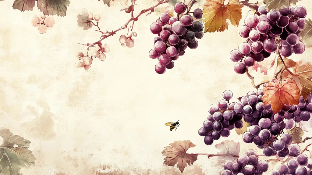 葡萄暖色背景墙