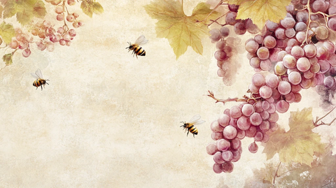 葡萄暖色背景墙