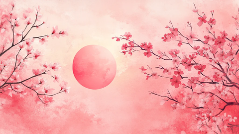 新中式桃花背景