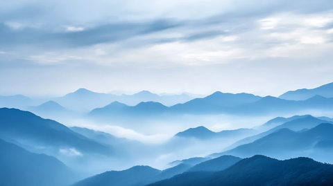 蓝调远山背景