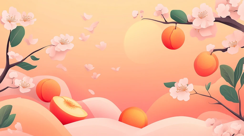 纸艺风格插画春意盎然