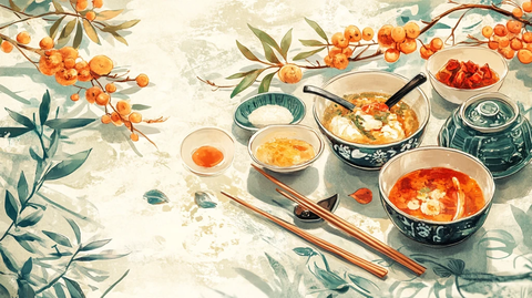 中式美食插画插图