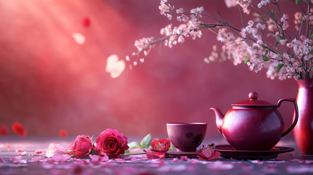 玫瑰花茶壁纸