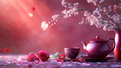 玫瑰花茶壁纸
