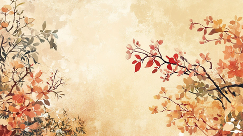 秋天树枝叶背景