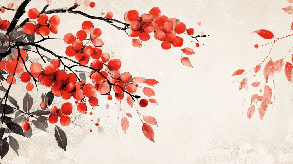 新中式红叶插画