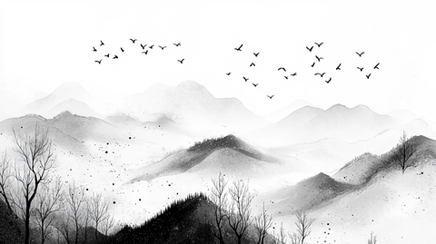 诗意古风水墨山水