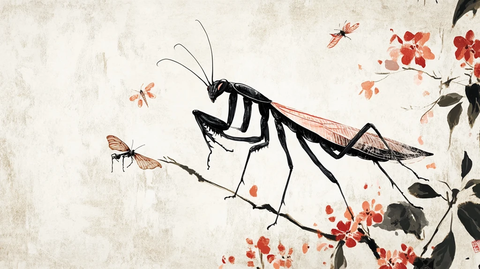 螳螂墙画