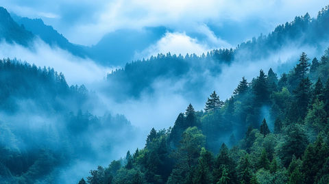 森林云雾山岚