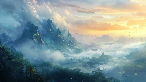 唯美云山风景画