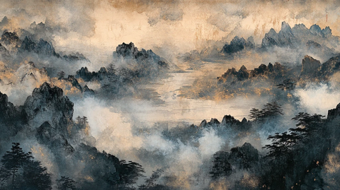 云雾山水画现代山水画