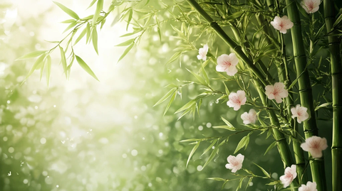 唯美竹林背景