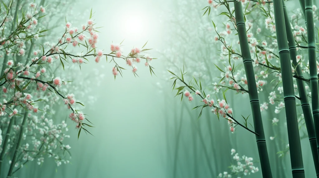 意境竹林山水画