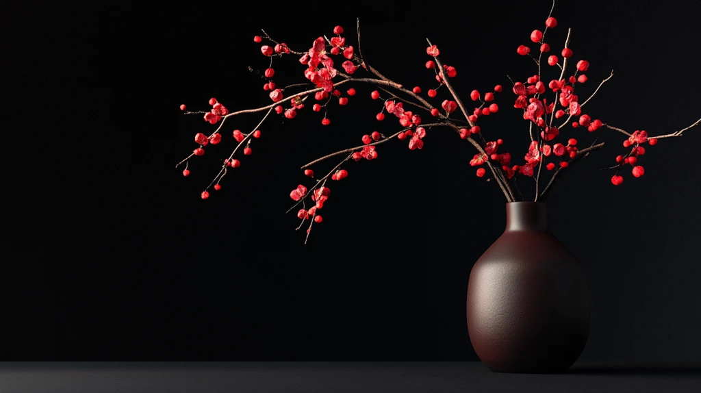 红色新中式花艺