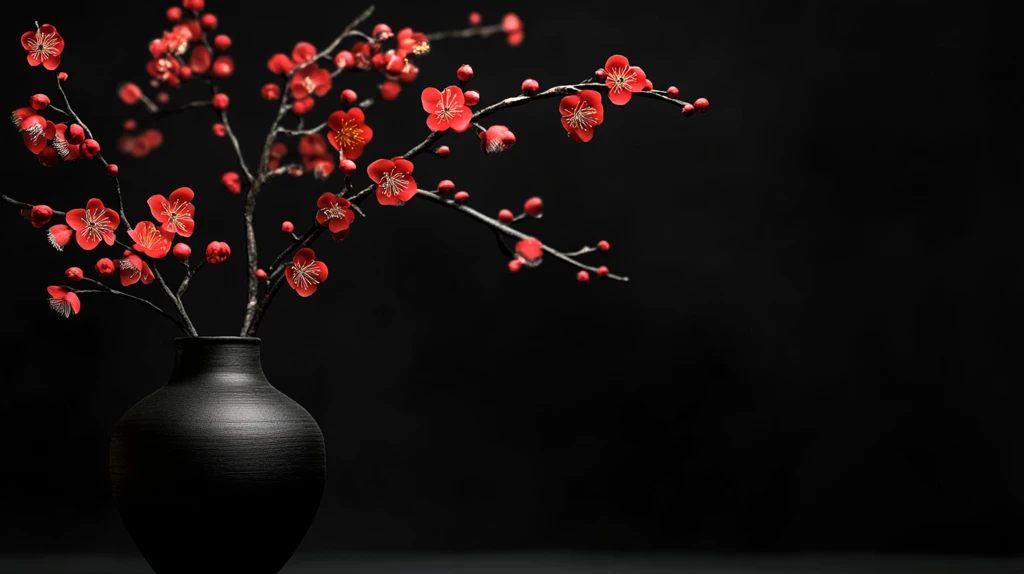 红色新中式花艺