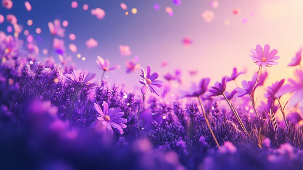 梦幻紫色花丛