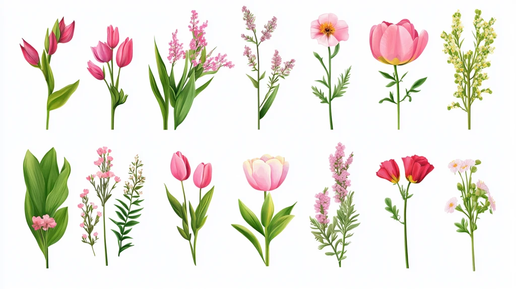 郁金香插画素材