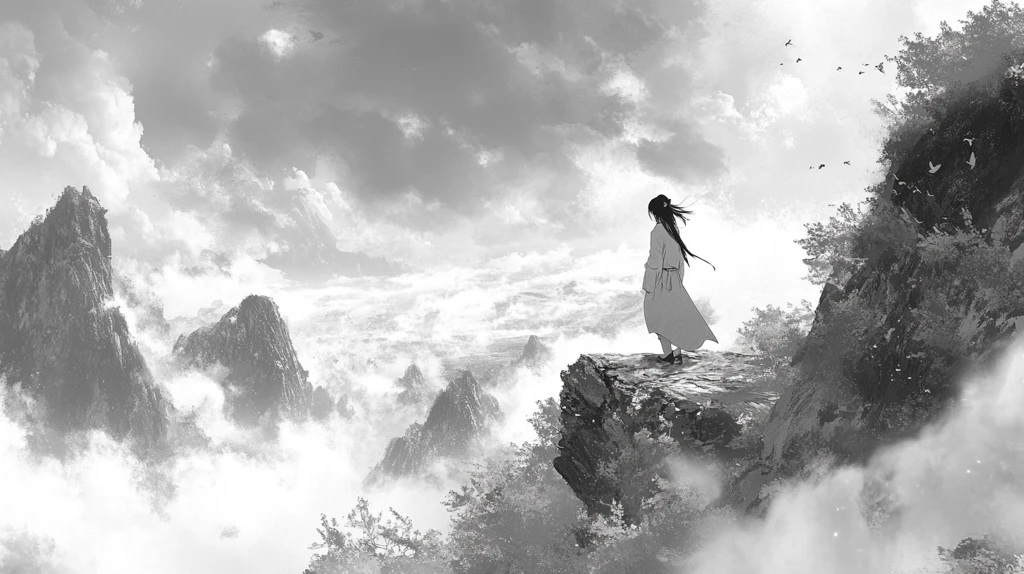 古风人像水墨山水