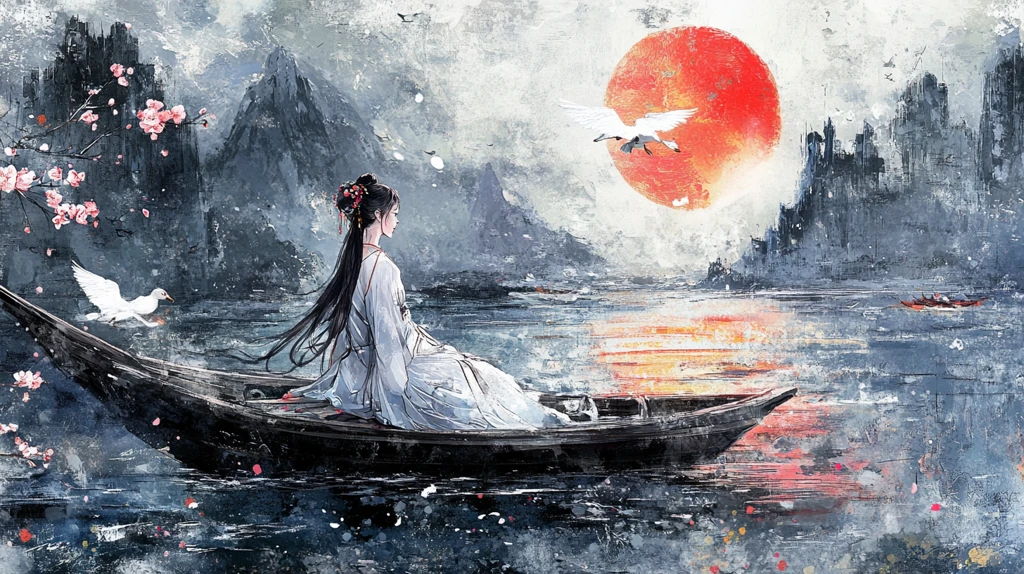 古风人像水墨山水