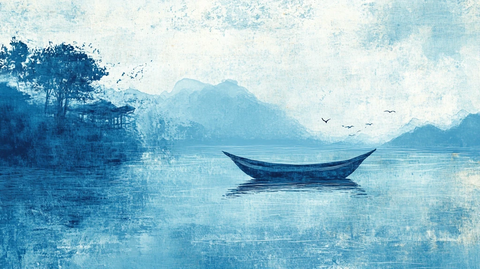 孤舟插画