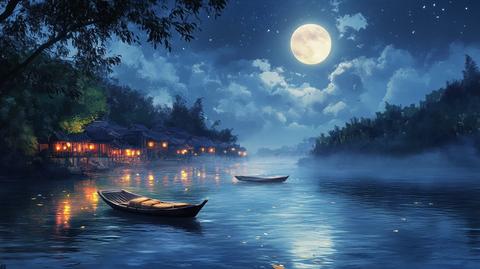 星月河幻想插画