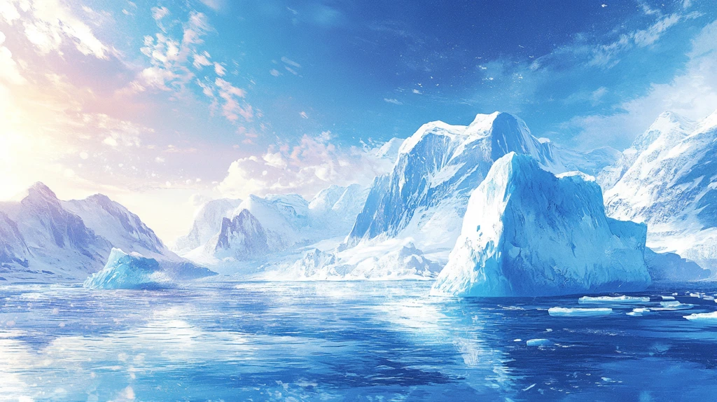 冰山风景画