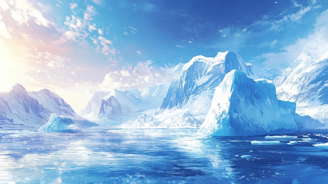 冰山风景画