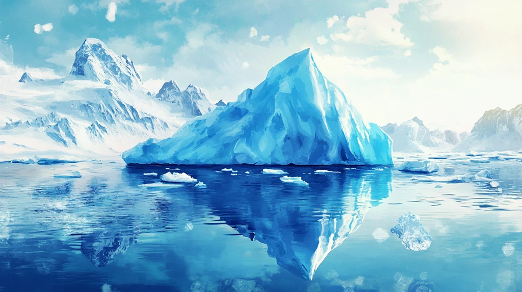 冰山风景画