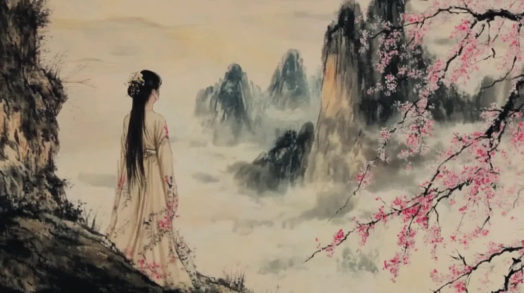 古风人像水墨山水