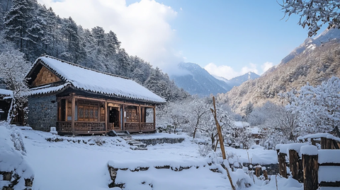 民宿雪景
