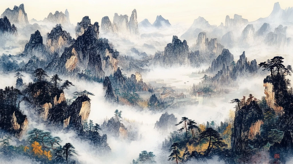 九华山酒店装饰画