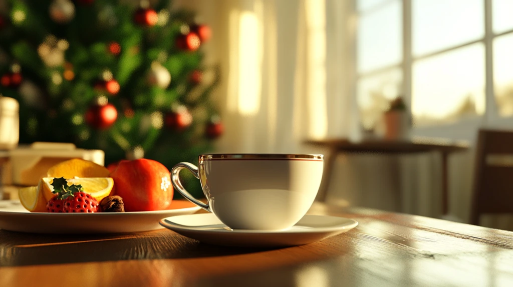 咖啡圣诞节氛围