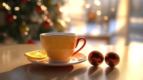 咖啡圣诞节氛围