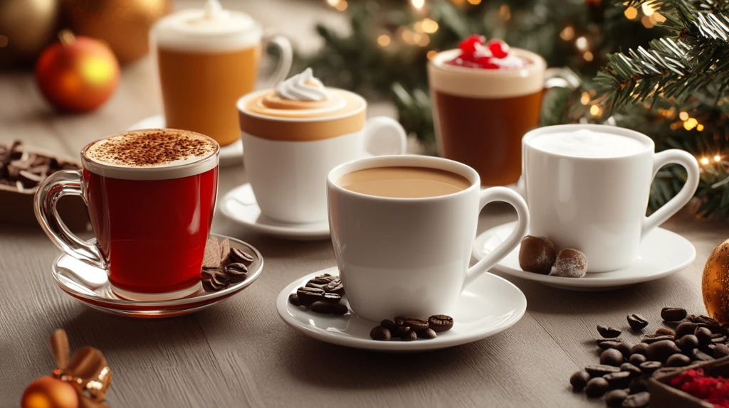 咖啡圣诞节氛围