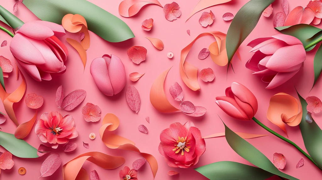 质感郁金香花朵