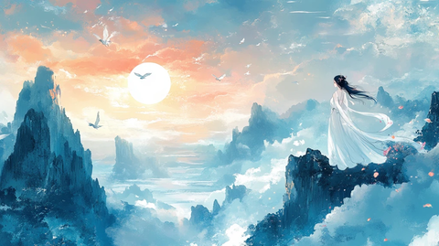 古风人像水墨山水