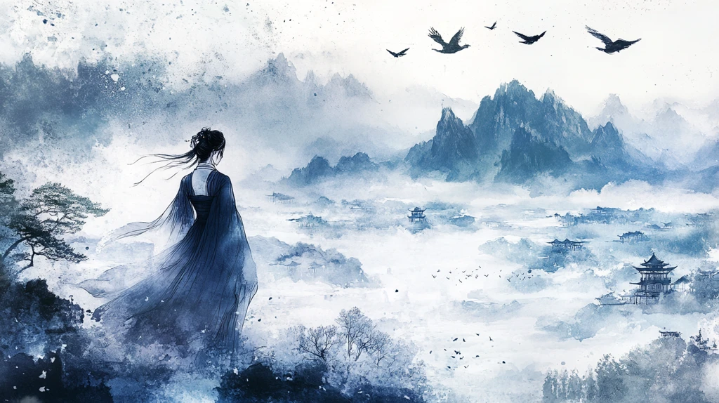 古风人像水墨山水