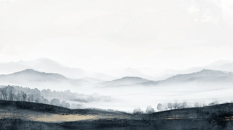 唯美意境彩墨山水