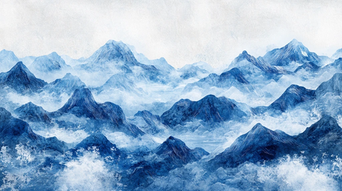 新中式水墨群山装饰画