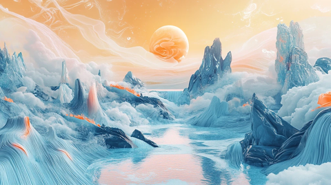 外星球幻想场景插画