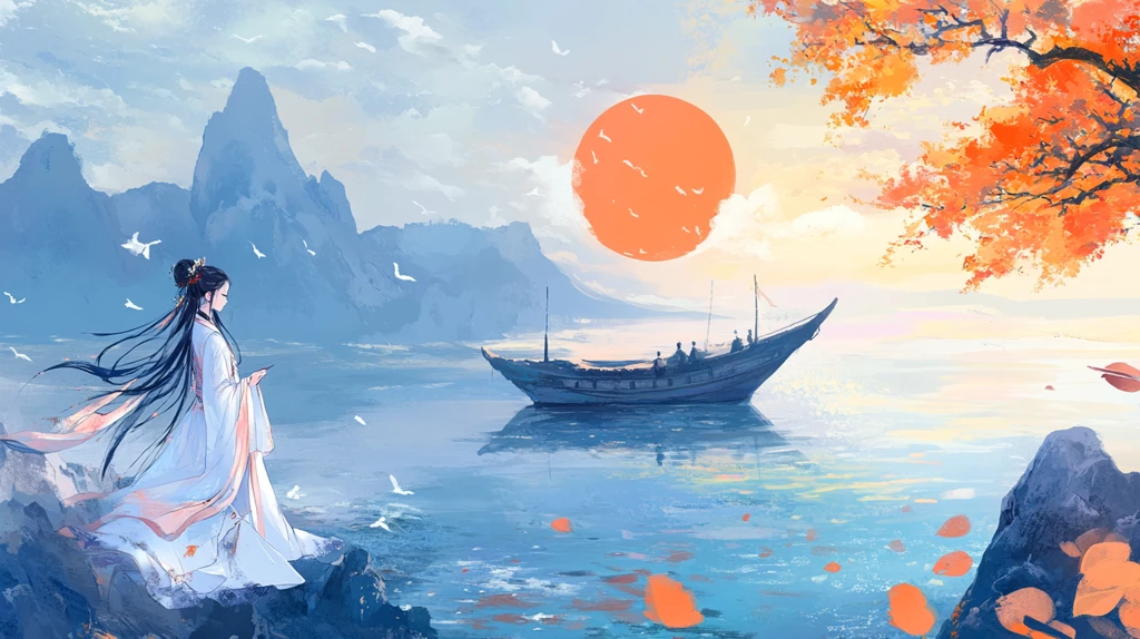 古风人像水墨山水