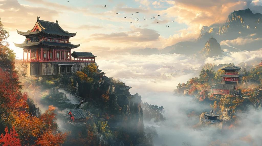 宫殿楼阁仙境仙人大殿