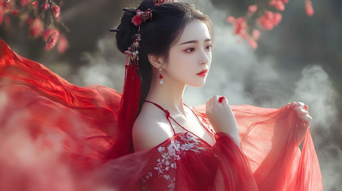 古风红衣