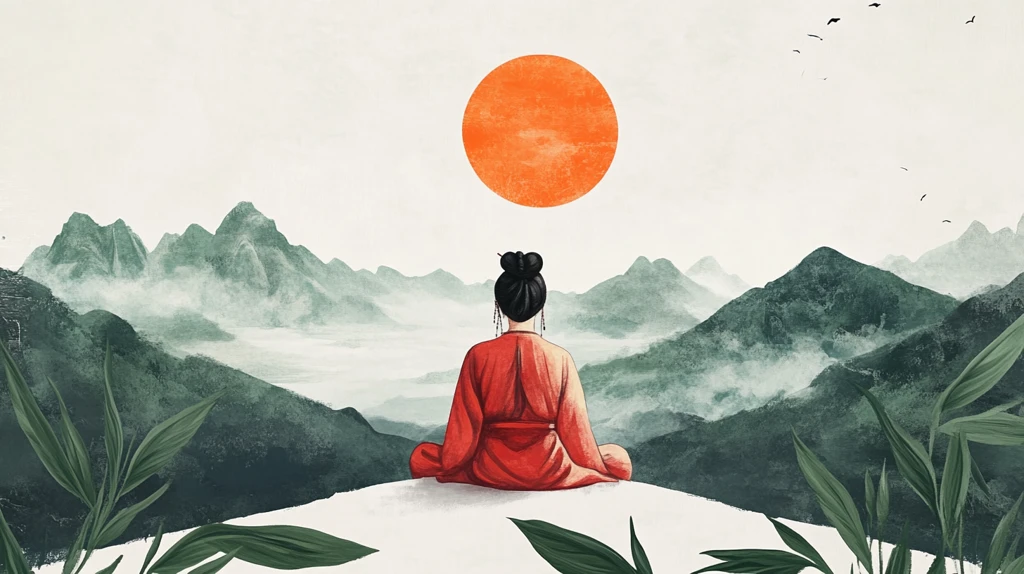 打坐新中式水墨