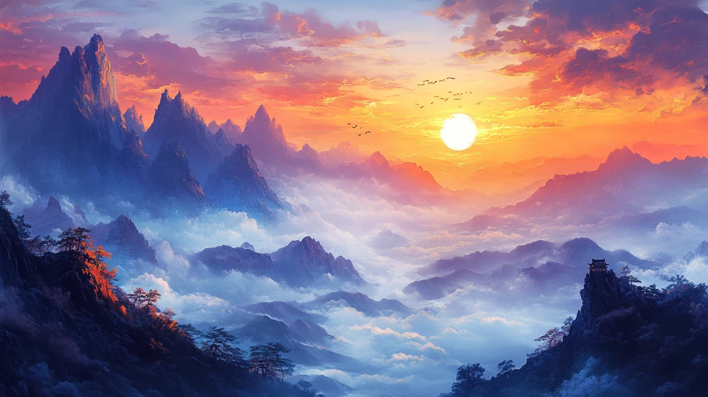 唯美云山风景画