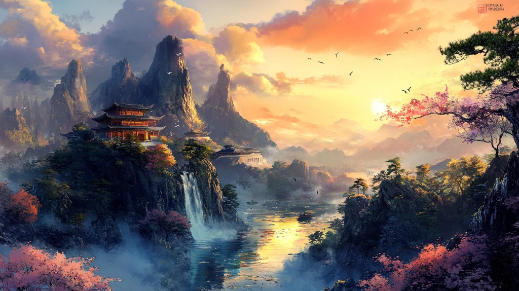 二十四节气夏日山水