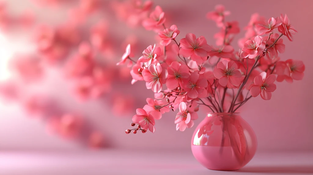 粉色新中式枝条花艺