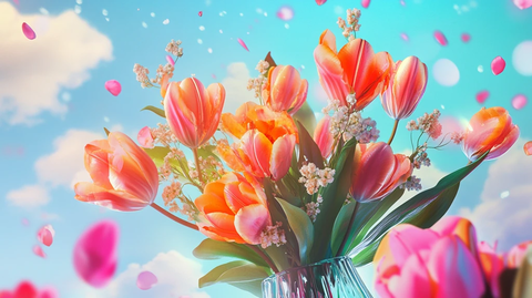 鸢尾玉兰插花设计