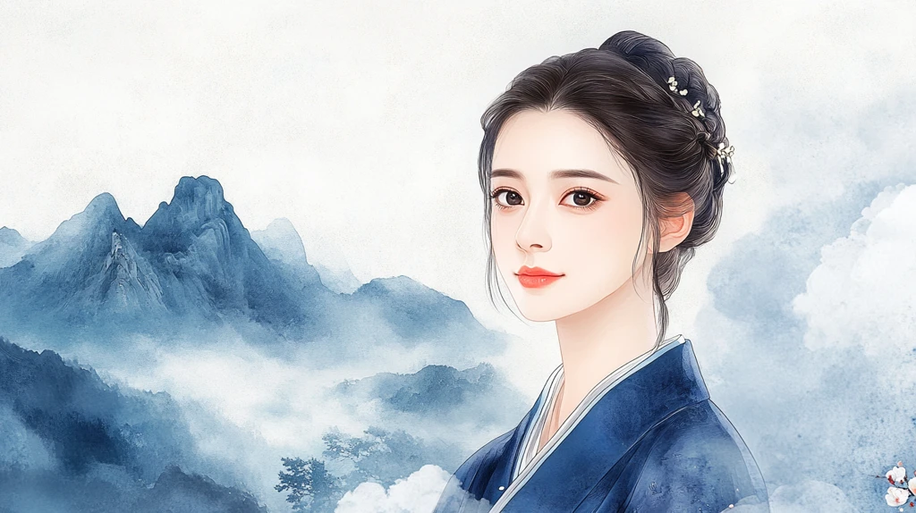 原创手绘古装美女